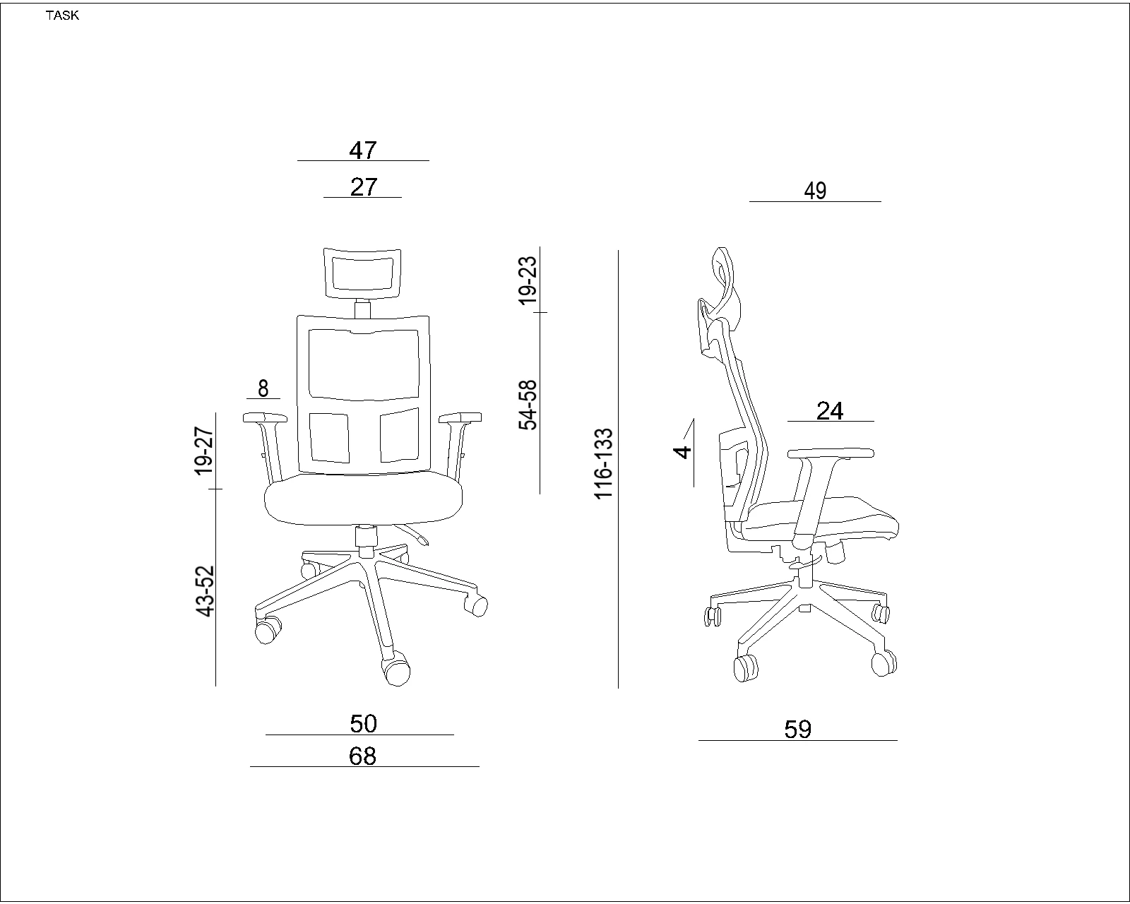 Ergonomski pisarniški stol Unique Task Zdrava-pisarna.si Ergonomski pisarniški stol Unique Task Zdrava-pisarna.si